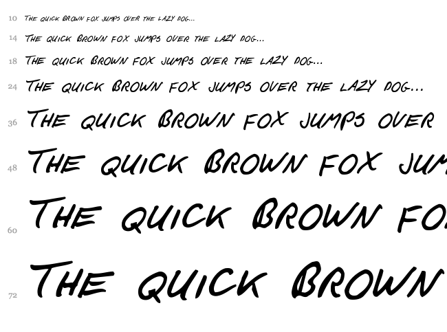 F*ck Beans font waterfall